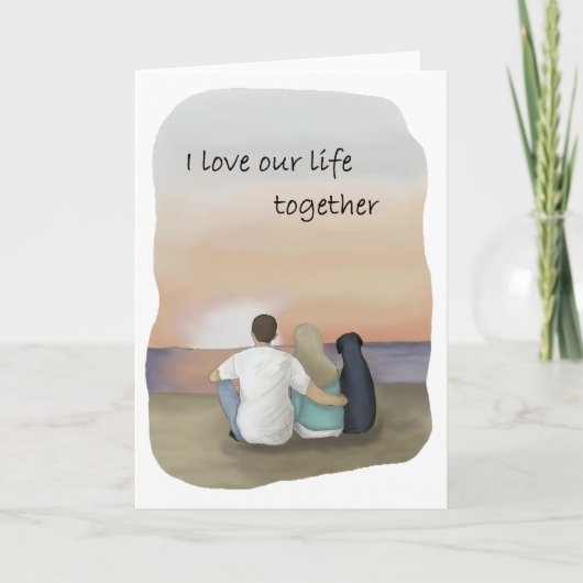 ラブラドールレトリバー グリーティングカード; 黒ラブラドールカード カード (正面)