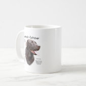 ラブラドールレトリバー（チョコレート）履歴デザイン コーヒーマグカップ (正面左)