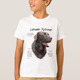 ラブラドールレトリバー（チョコレート）履歴デザイン Tシャツ