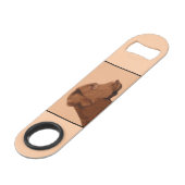 ラブラドールレトリバー(チョコ絵画ー) - Dog Art スピード栓抜き (正面アングル)