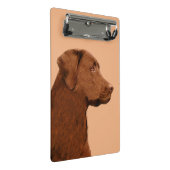 ラブラドールレトリバー(チョコ絵画ー) - Dog Art ミニクリップボード (アングル)