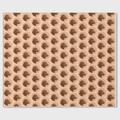 ラブラドールレトリバー(チョコ絵画ー) - Dog Art ラッピングペーパー (フラット)