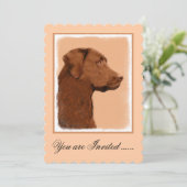 ラブラドールレトリバー(チョコ絵画ー) - Dog Art 招待状 (スタンド正面)