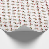 ラブラドールレトリバー(黄色)サンタポーズ ラッピングペーパー (角)