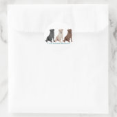 ラブラドールレトリバー – 3色を愛する ラウンドシール (バッグ)