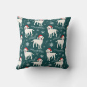 ラブラドールレトリバーin the Snow Christmas クッション (裏面)