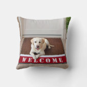 ラブラドールレトリバーOnウェルカムマット クッション (裏面)