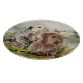 ラブラドールレトリバーPheasant ，アート カッティングボード (角)