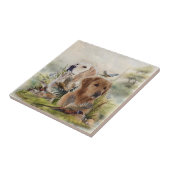 ラブラドールレトリバーPheasant ,アート タイル (側面)