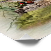 ラブラドールレトリバーPheasant ，アート ポスター (コーナー)