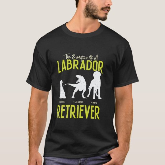 ラブラドールレトリーバーの飼い主の進化 Tシャツ (正面)