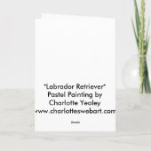 ラブラドールレトリーバードッグアートグリーティングカード カード (裏面)