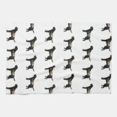 ラブラドールレトリーバードッグブリードボヘミアンフローラ キッチンタオル (横)