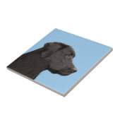 ラブラドールレトリーバーブラックズ絵画オリジナルドッグアート タイル (側面)