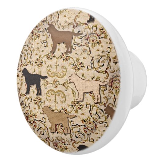 ラブラドールレトリーバー犬用引き出し セラミックノブ (右)