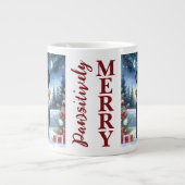 ラブラドールレトリーブクリスマスストッキングパピードッグ ジャンボコーヒーマグカップ (正面)