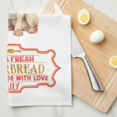 ラブラドールレトリーブシェフベーキングジンジャーパン キッチンタオル (四つ折り)