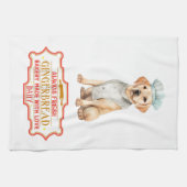 ラブラドールレトリーブシェフベーキングジンジャーパン キッチンタオル (横)