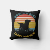 ラブラドールレトロサンセットパーソナライズされた クッション (正面)