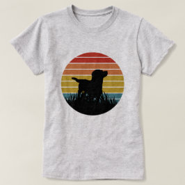 ラブラドールレトロサンセット Tシャツ