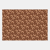 ラブラドールレト絵を描リーバーのチョコレートラボドッグアート ラッピングペーパーシート (正面3)