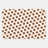 ラブラドールレト絵を描リーバーのチョコレートラボドッグアート ラッピングペーパーシート (正面2)