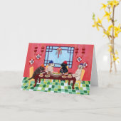 ラブラドールレ中国のストラン カード (黄色い花)