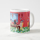ラブラドールレ中国のストラン ジャンボコーヒーマグカップ (正面右)