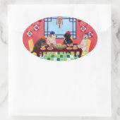 ラブラドールレ中国のストラン 楕円形シール (バッグ)