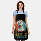 ラブラドールヴィンテージすべてのスナックあなたが食事ヨーバック エプロン (着用した状態)