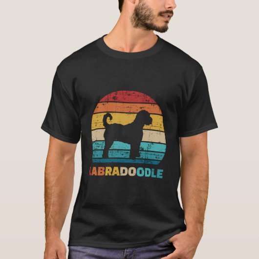 ラブラドールヴィンテージレトロ Tシャツ (正面)