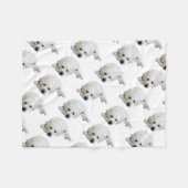 ラブラドール上向き フリースブランケット (正面(横))