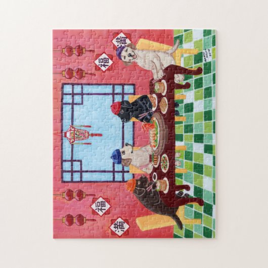 ラブラドール中国のレスト絵画ラン ジグソーパズル (縦)