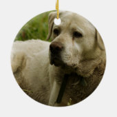 ラブラドール写真 セラミックオーナメント (裏面)