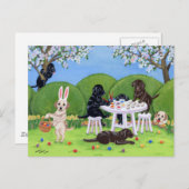 ラブラドール及びイースターエッグ シーズンポストカード (正面/裏面)