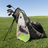 ラブラドール及び蝶装飾用クッション ゴルフタオル (グリーン)