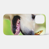 ラブラドール及び蝶装飾用クッション Case-Mate iPhoneケース (裏面 (横))