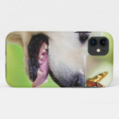 ラブラドール及び蝶装飾用クッション Case-Mate iPhoneケース (裏面(横))