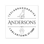 ラブラドール取得のアウトライン差出人住所 セルフインキングスタンプ (デザイン)