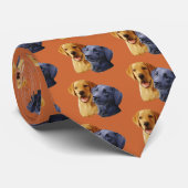 ラブラドール取得ポートレート ネクタイ (ロール)