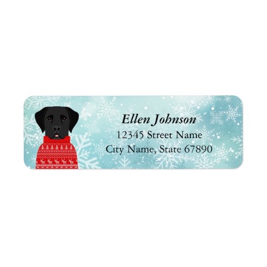 ラブラドール取得差出人住所ラベル ラベル (正面)