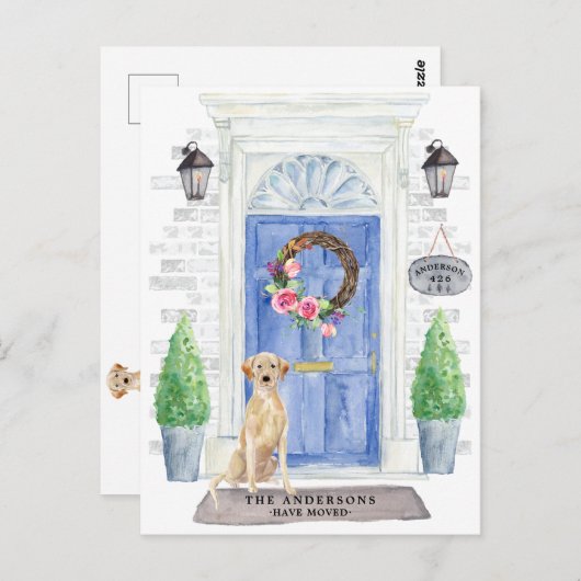 ラブラドール取得者引越し案内はがき ポストカード (正面/裏面)