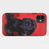 ラブラドール子犬とバラ Case-Mate iPhoneケース (裏面(横))