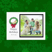 ラブラドール子犬のリース　シンプル写真テンプレート シーズンカード