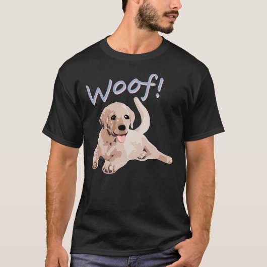 ラブラドール子犬プリント Tシャツ (正面)
