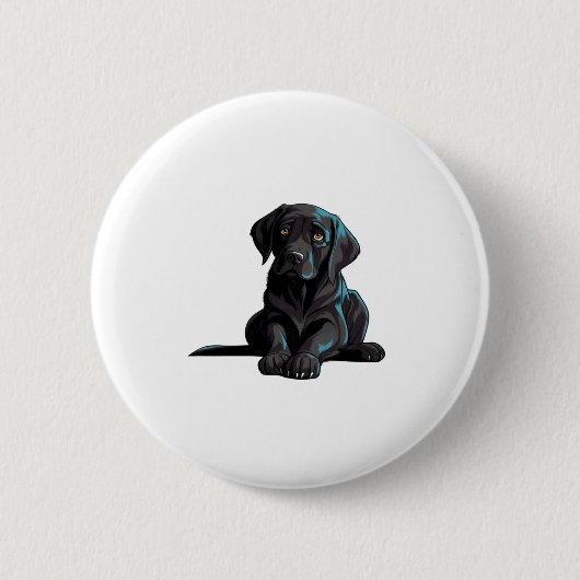 ラブラドール子犬 缶バッジ (正面)