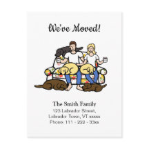 ラブラドール家族の漫画引越しお知らせ