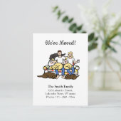 ラブラドール家族の漫画引越し発表 案内ポストカード (スタンド正面)