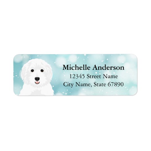 ラブラドール差出人住所ラベル ラベル (正面)
