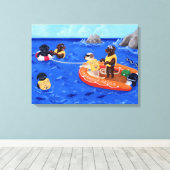 ラブラドール救助隊 キャンバスプリント (インサイチュ (ウッドフロア))